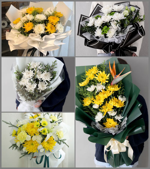 广东梅州市梅江区城北镇干光村白事花束代送